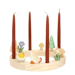 Stekers voor jaarring, lente, hout, set van 4