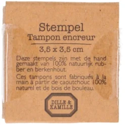 Stempel, berkenhout, libelle, 3,5 x 3,5 cm