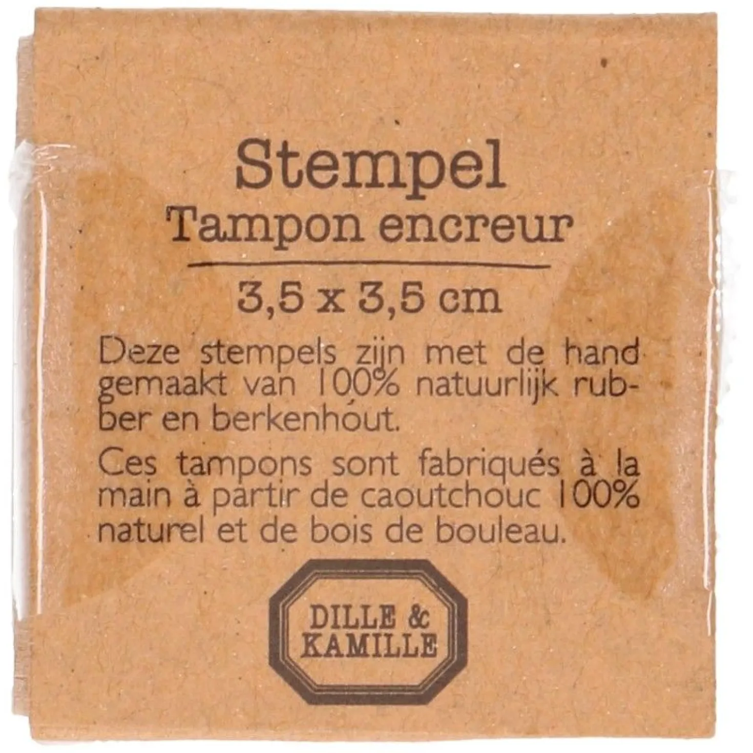 Stempel, berkenhout, libelle, 3,5 x 3,5 cm