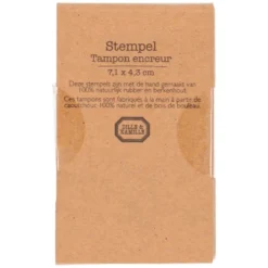 Stempel, berkenhout, varen, 7 x 4,3 cm