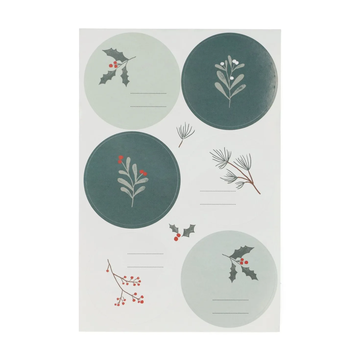 Stickers, kersttakjes, 36 stuks