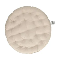 Stoelkussen rond, bio-katoen, kiezel, Ø40 cm