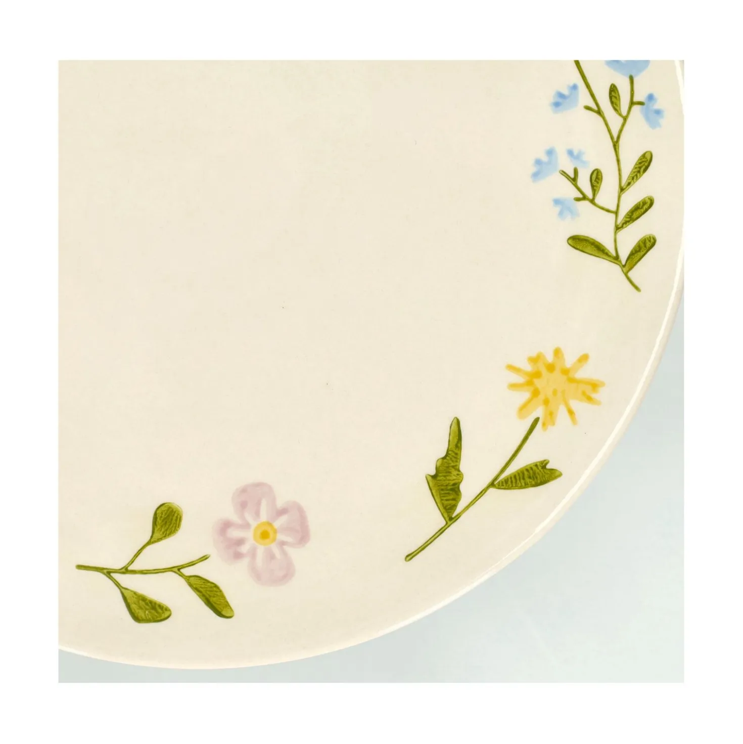 Taartplateau, steengoed, wilde bloemen, Ø 25 cm x 9,5 cm