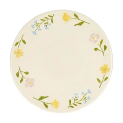 Taartplateau, steengoed, wilde bloemen, Ø 25 cm x 9,5 cm