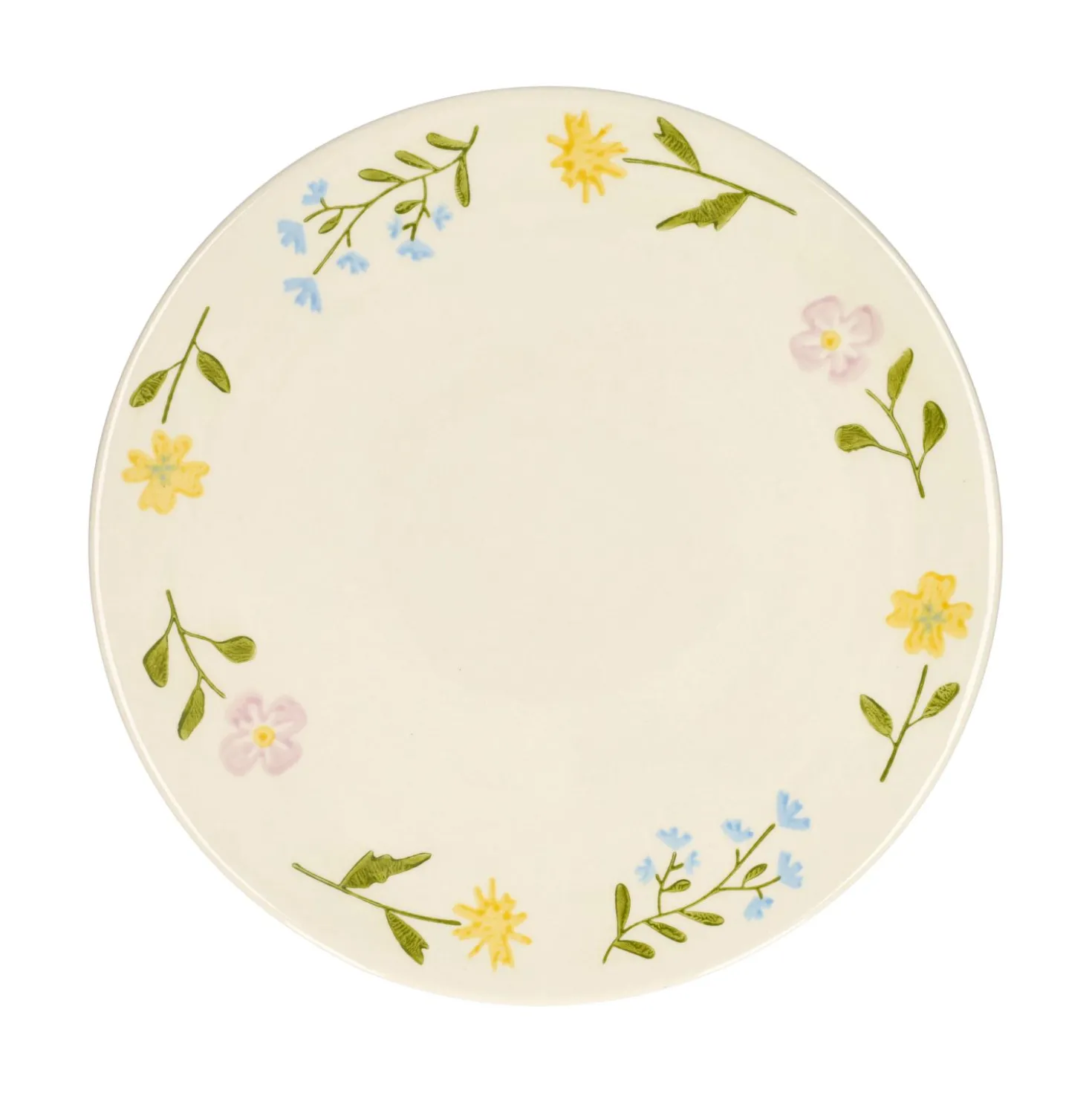 Taartplateau, steengoed, wilde bloemen, Ø 25 cm x 9,5 cm