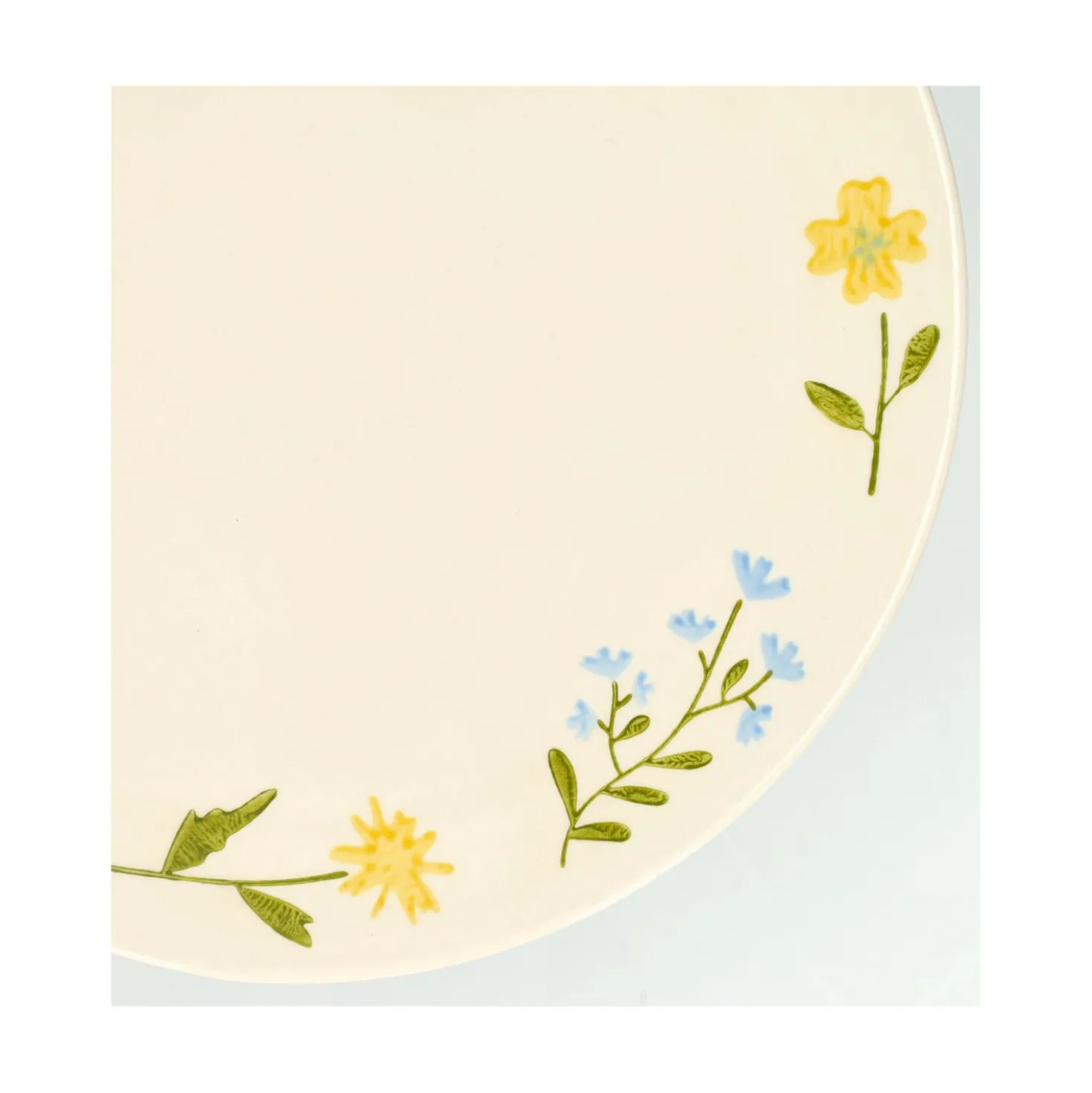 Taartplateau, steengoed, wilde bloemen, Ø 25 cm x 9,5 cm