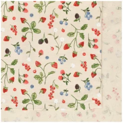 Tafelloper, GOTS bio-katoen, rood fruit, 50 x 145 cm