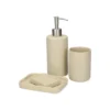 Tandenborstelbeker, beige spikkel, keramiek