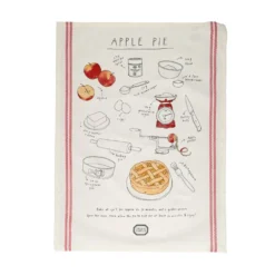 Theedoek, GOTS bio-katoen, appeltaartrecept