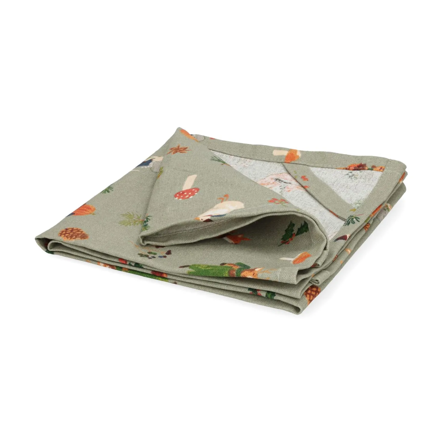 Theedoek, recycled katoen, bosvondsten, 50 x 70 cm