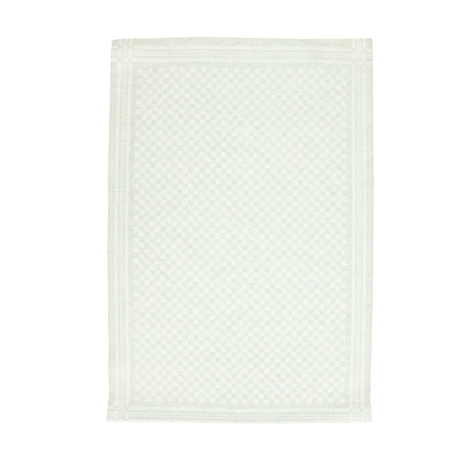 Thee-/glazendoek, linnen & katoen, groen/wit geruit