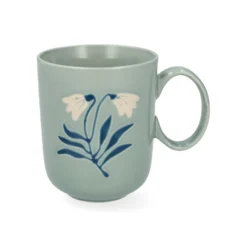 Theemok, steengoed, blauw, klokjesbloem, 380 ml