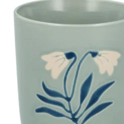 Theemok, steengoed, blauw, klokjesbloem, 380 ml