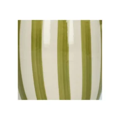 Theemok, steengoed, groen gestreept, Ø 9,5 cm