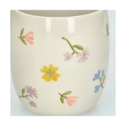 Theemok, steengoed, kleine bloemetjes, Ø 9,5 cm