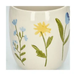 Theemok, steengoed, wilde bloemen, Ø 9,5 cm