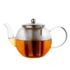 Theepot met theezeefje, bol, glas, 1,2 l