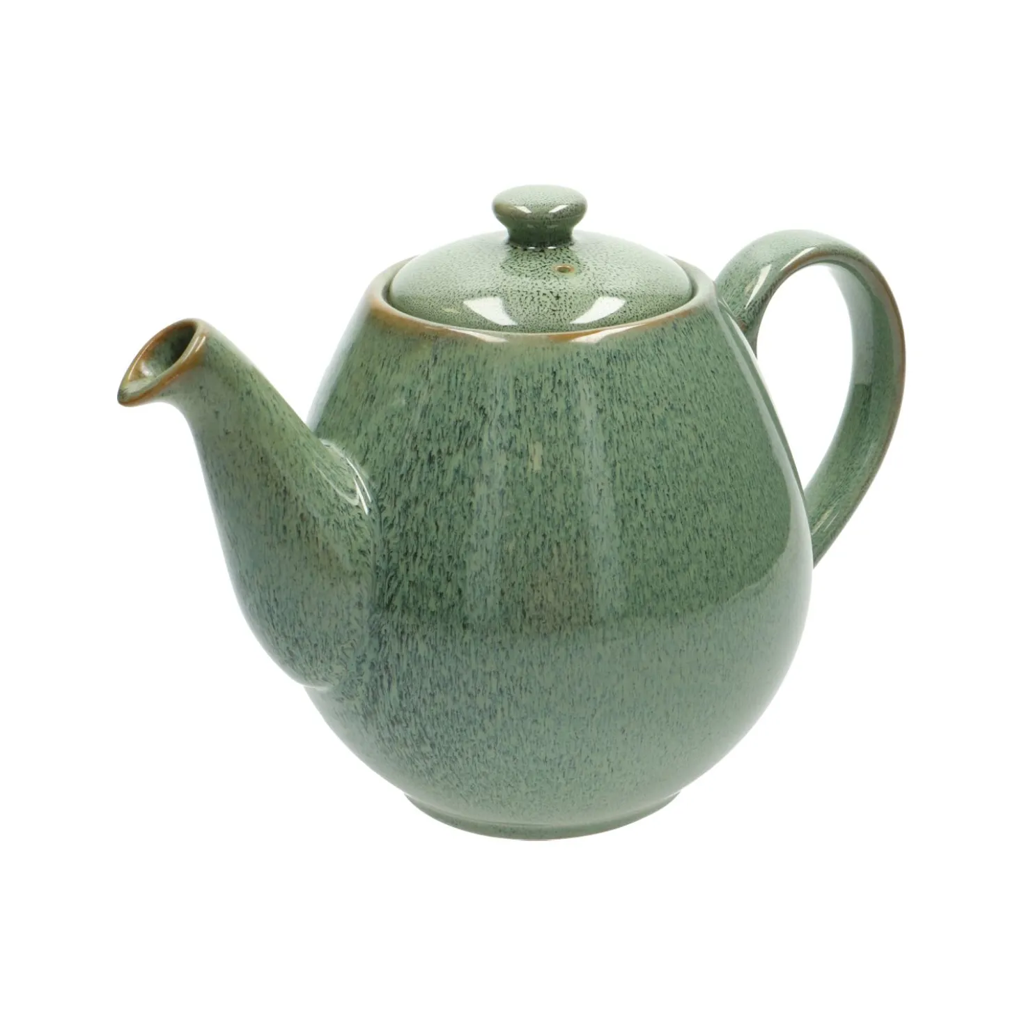 Theepot reactief glazuur, steengoed, groen, 1,8 l