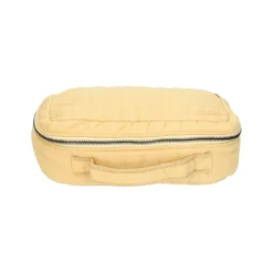 Toilettas groot, biologisch katoen, geel, 26 x 16 x 10 cm geel