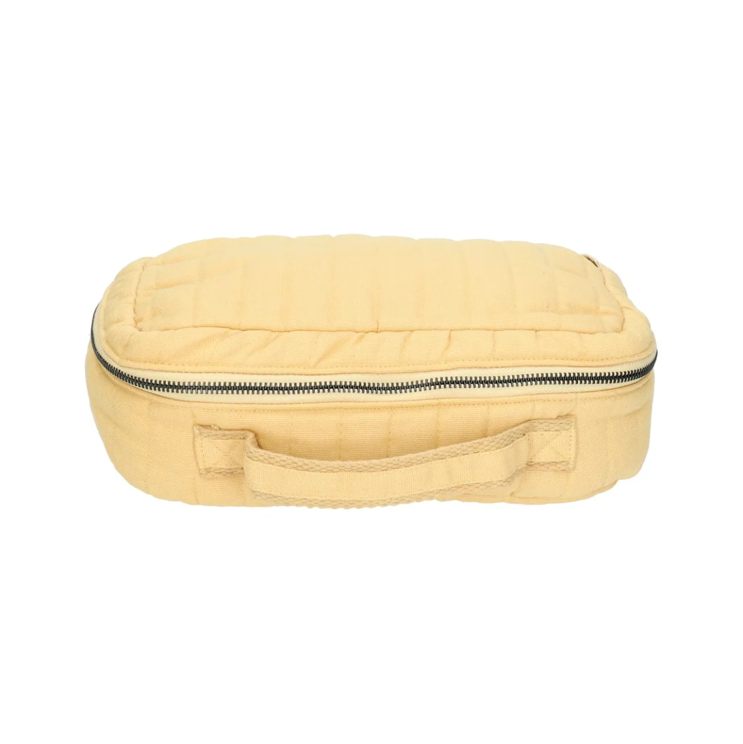 Toilettas groot, biologisch katoen, geel, 26 x 16 x 10 cm geel