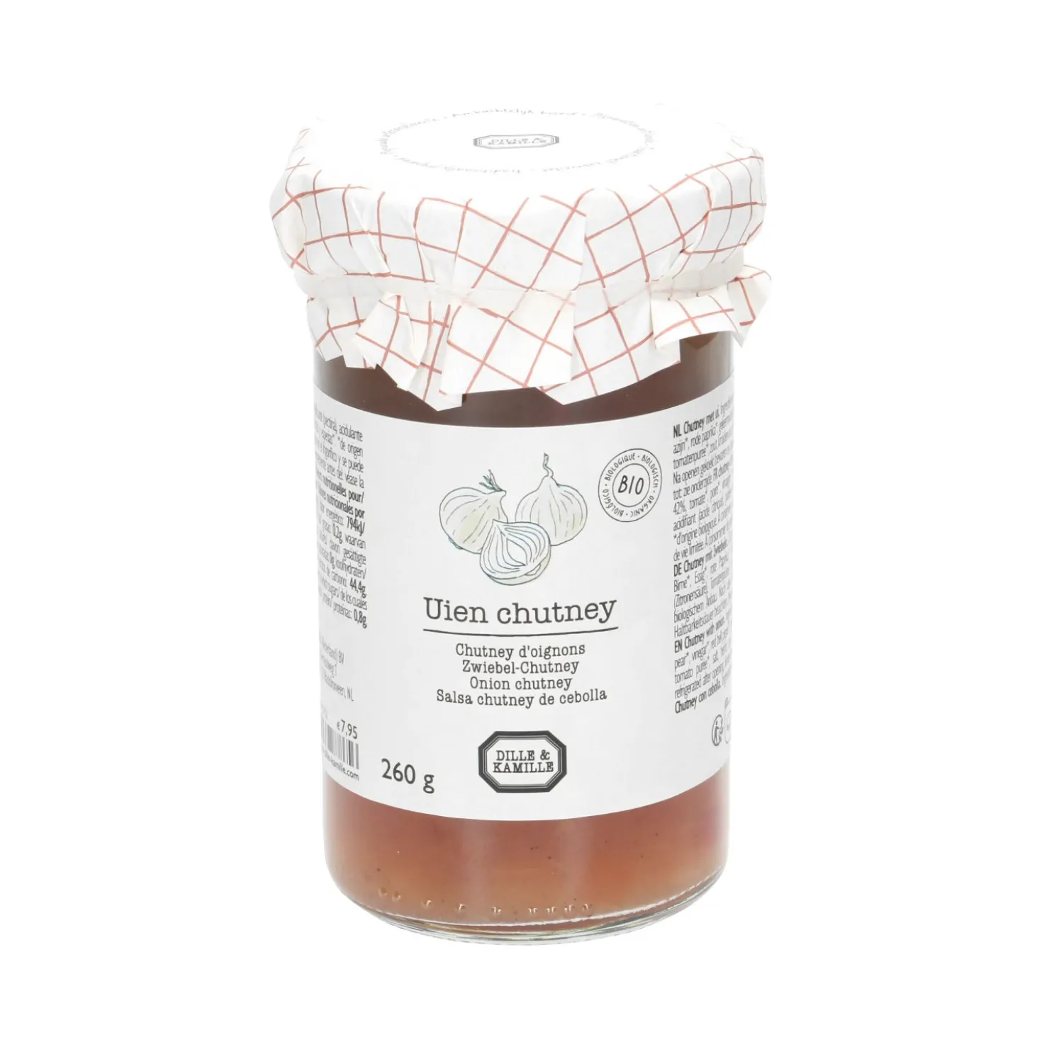 Uienchutney, biologisch, 260 gram