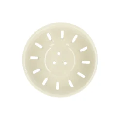 Uitlekbakje fruit, steengoed, beige, spikkel, Ø 14 cm