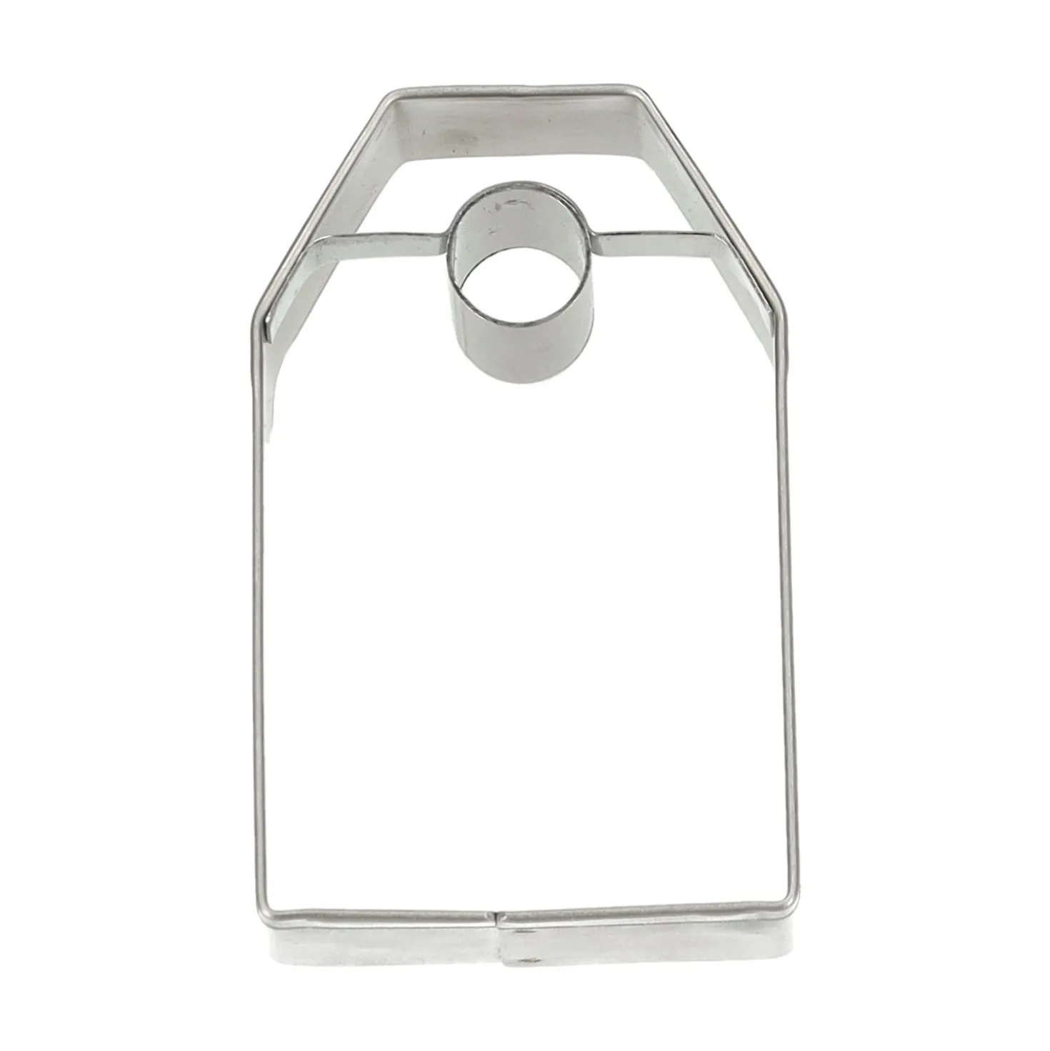 Uitsteekvorm hangtag, recycled rvs