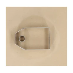 Uitsteekvorm hangtag, recycled rvs