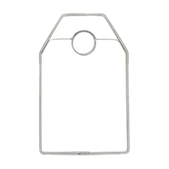 Uitsteekvorm hangtag, recycled rvs
