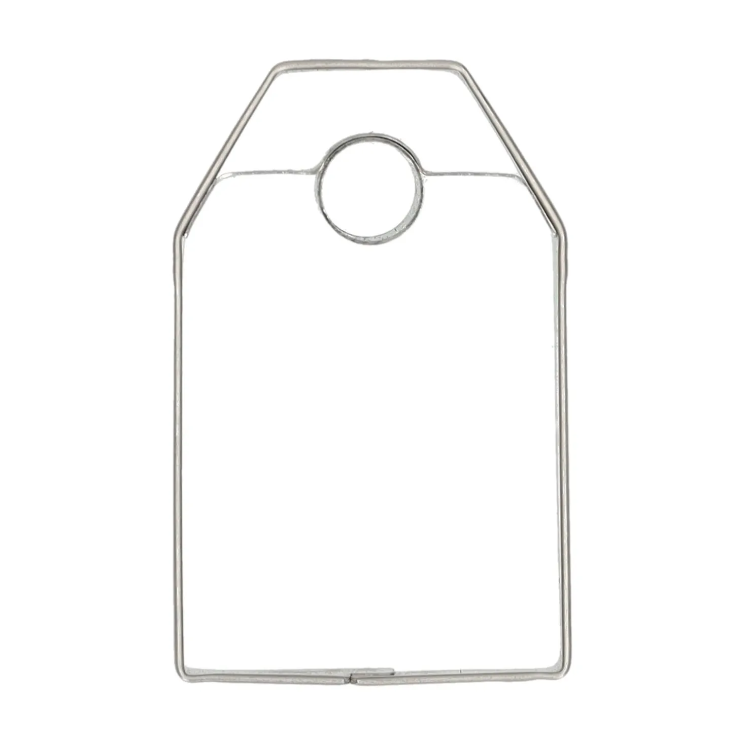 Uitsteekvorm hangtag, recycled rvs