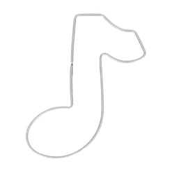 Uitsteekvorm muzieknoot, recycled rvs