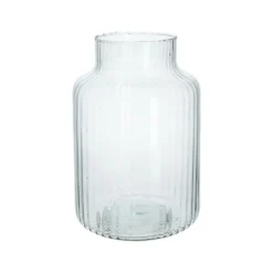 Vaas, gerecycled glas, transparant, Ø17 cm