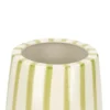 Vaas, steengoed, groen gestreept, Ø11 cm x 17 cm