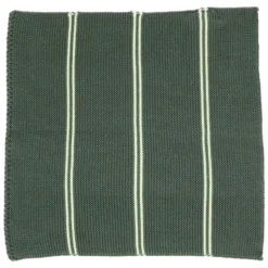 Vaatdoekjes, gebreid katoen, donkergroen, 2 stuks, 25 x 25 cm
