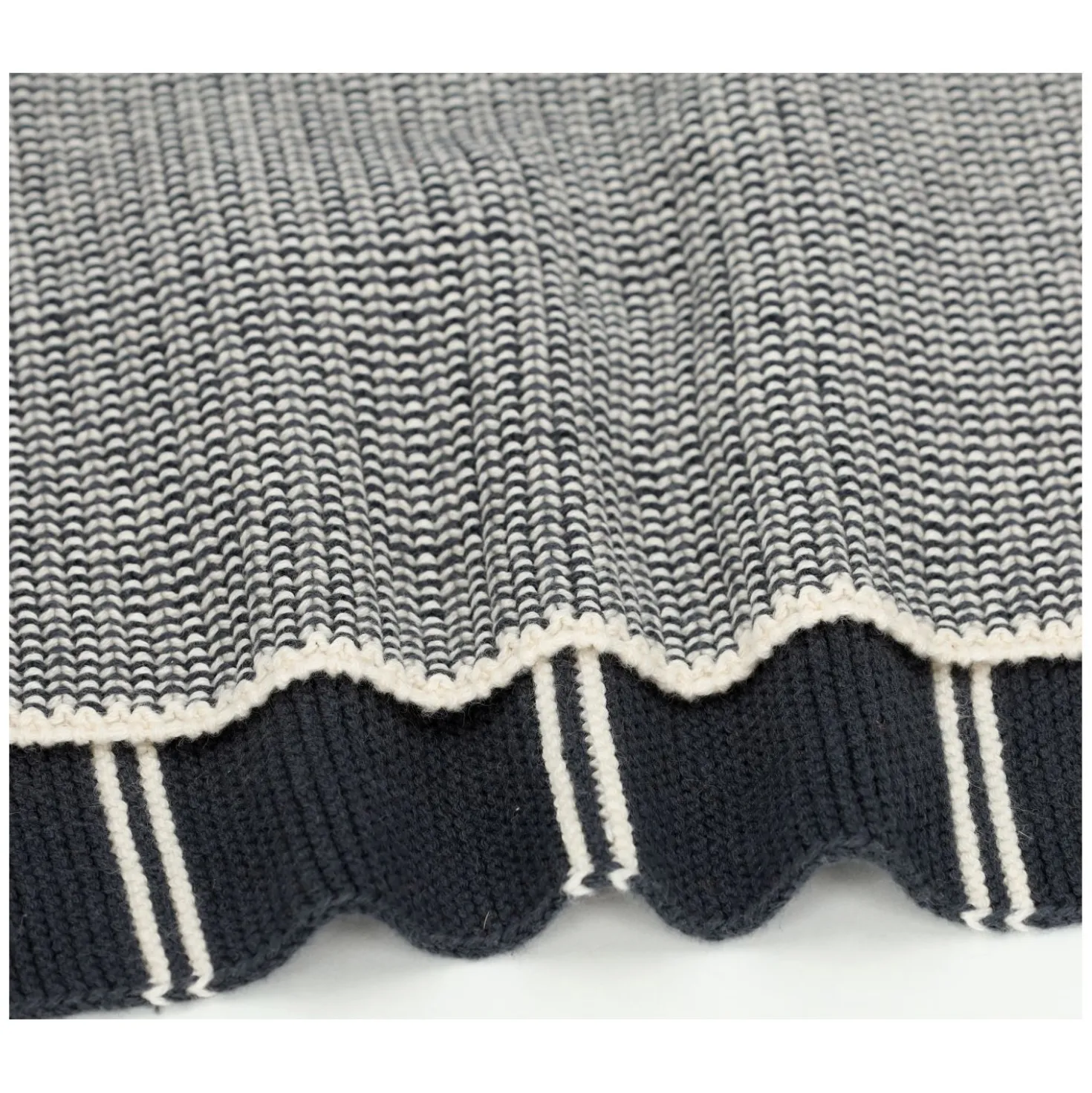Vaatdoekjes, gebreid katoen, donkergrijs, 2 stuks, set 2, 25 x 25 cm