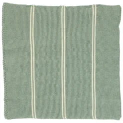 Vaatdoekjes, gebreid katoen, groengrijs, 2 stuks, 25 x 25 cm