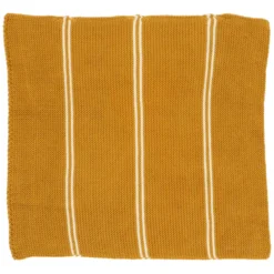 Vaatdoekjes, gebreid katoen, okergeel, 2 stuks, 25 x 25 cm