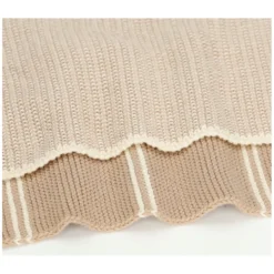Vaatdoekjes, gebreid katoen, zand, 2 stuks, 25 x 25 cm