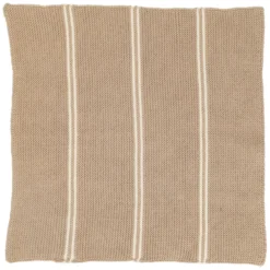 Vaatdoekjes, gebreid katoen, zand, 2 stuks, 25 x 25 cm