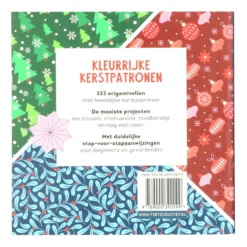 333 vellen origami papier, kleurrijke kerst