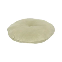 Velours kussen, bio-katoen, celadon, rond