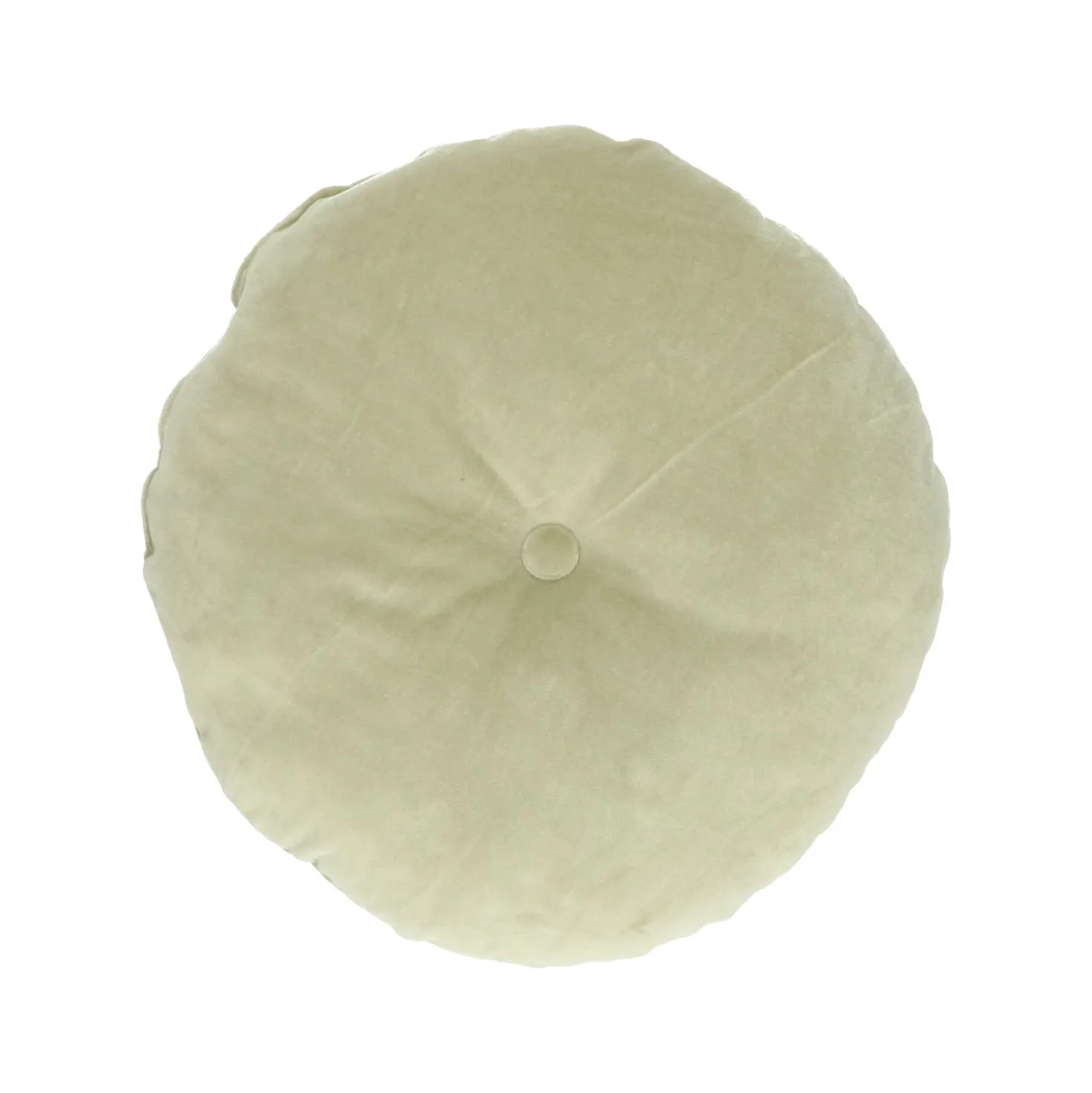 Velours kussen, bio-katoen, celadon, rond