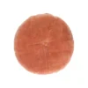 Velours kussen, bio-katoen, terracotta, rond, Ø 40 cm