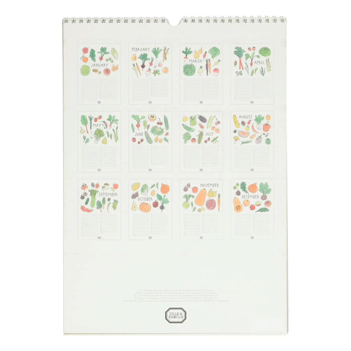 Verjaardagskalender, groente fruit