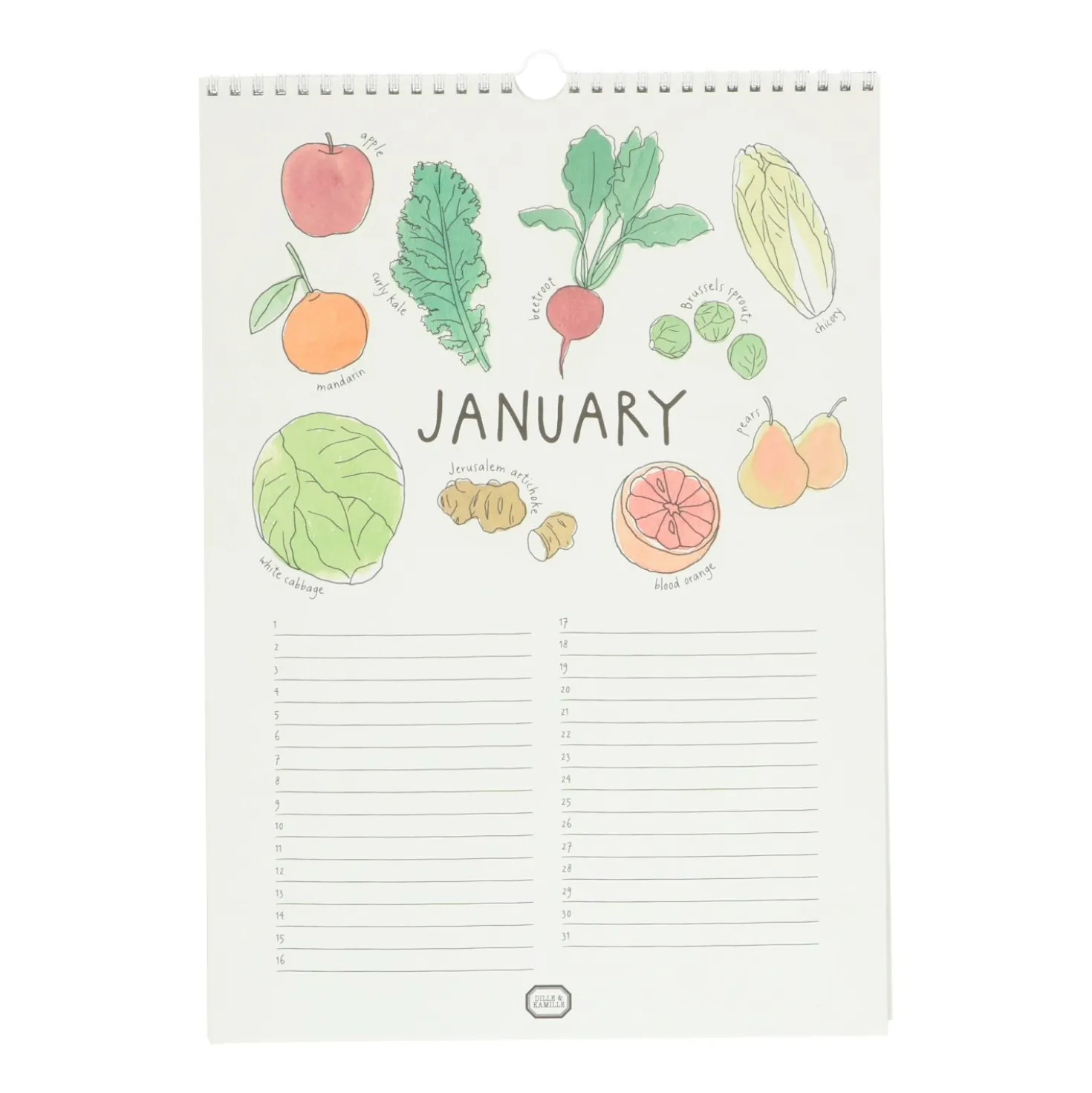 Verjaardagskalender, groente fruit