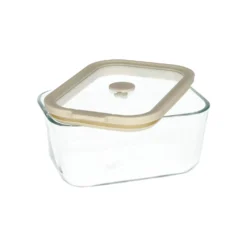 Vershoud/ovenschaal met glazen deksel, hittebestendig glas en siliconen, 750 ml