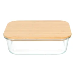 Vershoudschaal, glas en bamboe, 1,1 l