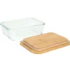Vershoudschaal, glas en bamboe, 730 ml