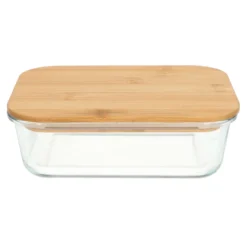 Vershoudschaal, glas en bamboe, 730 ml