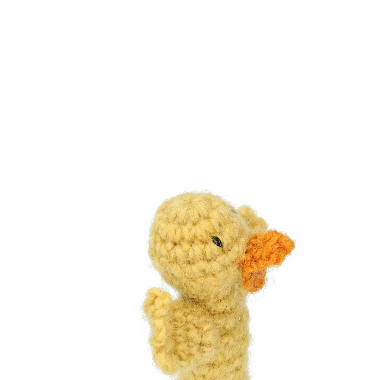 Vingerpopje, kip, wol, 8 cm